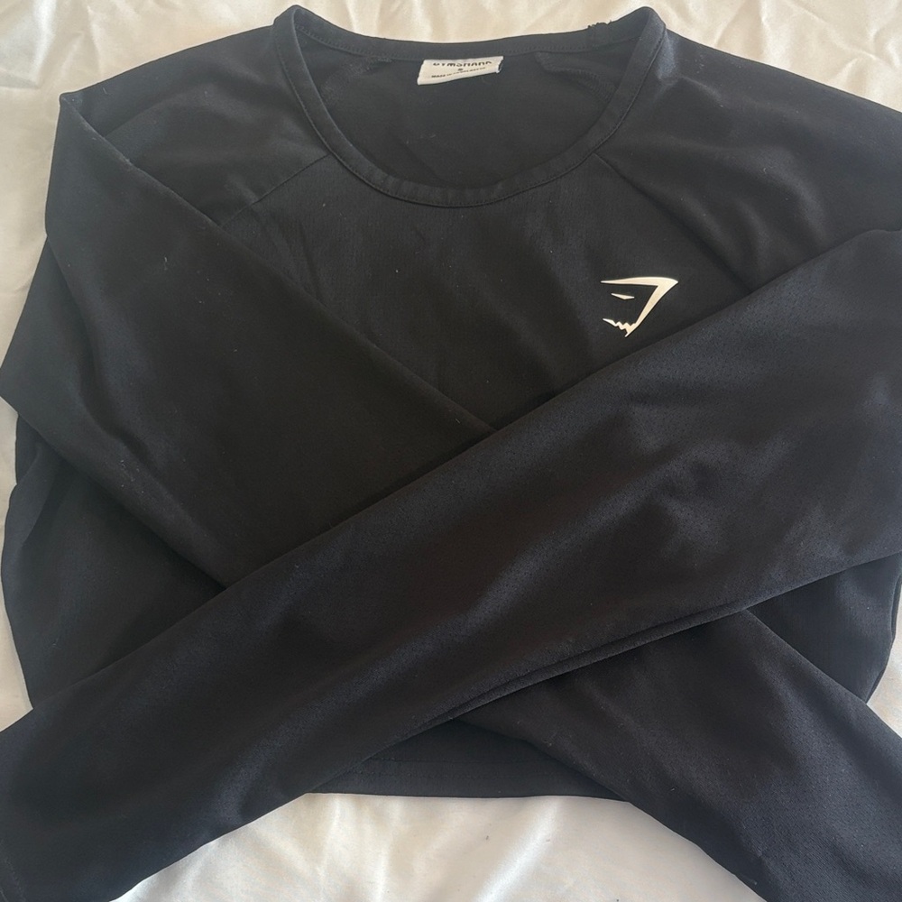 Gymshark Jet Black Crew Neck Top
